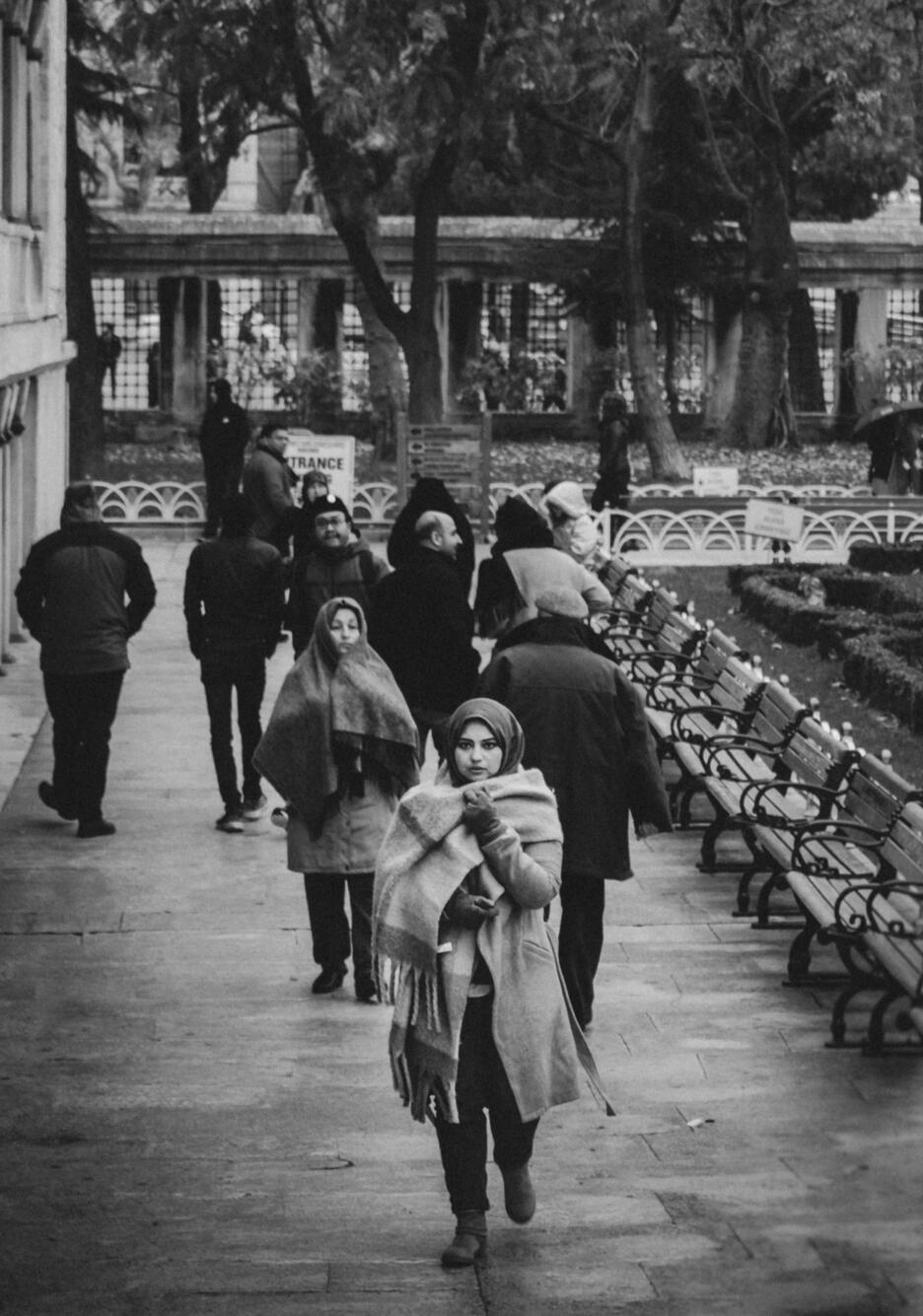 The young woman was lost in Istanbul — I was tying up my shoe lace after Friday prayer, and the moment I looked up, I saw this expression of someone who lost his way in a strange city, to soon be her favorite!